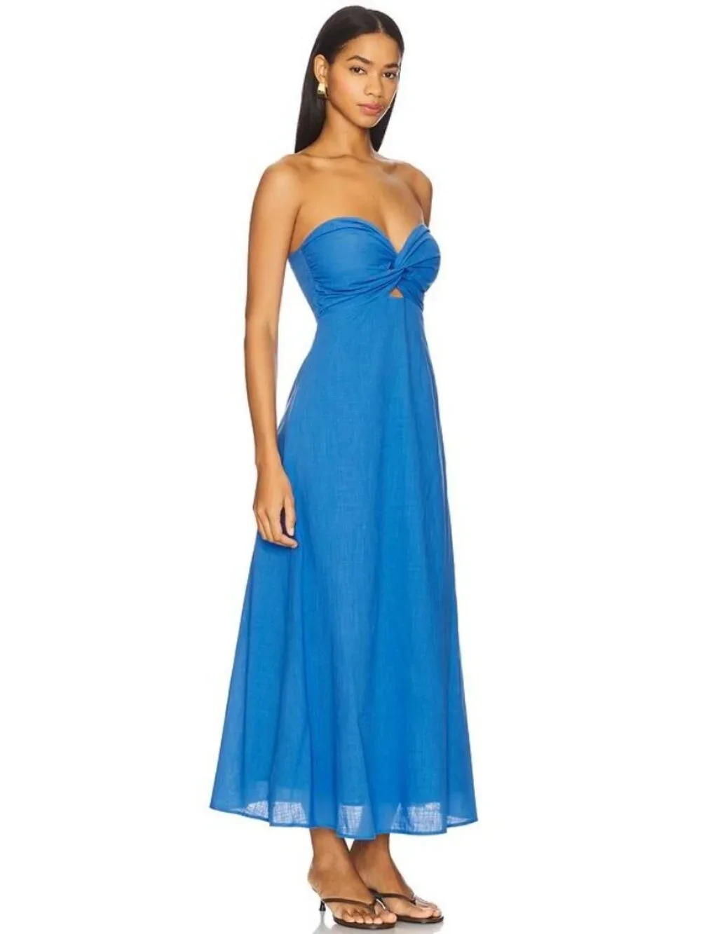 SNDYS X REVOLVE Lilly Strapless Lilly Dress Blue Size XS NWT - Picture 2 of 9